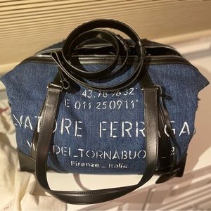 Salvatore farragamo denim bag new with tags